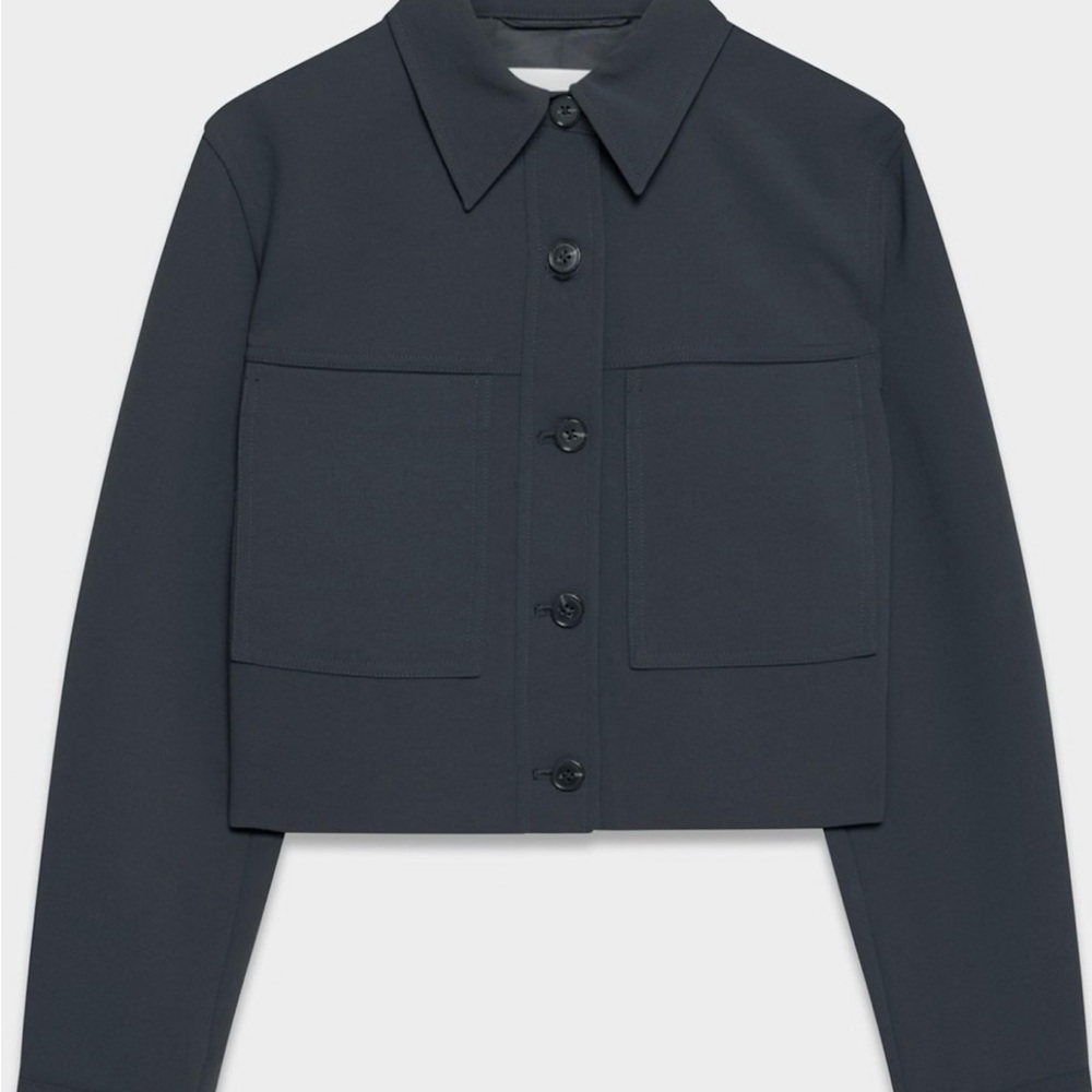 Aritzia navy little cropped jacket - crepette - XS